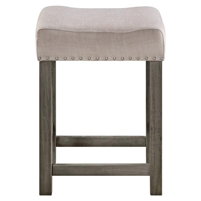 ACME Wandella Wooden Counter Dining Set in White and Weathered Gray