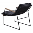 ACME Luberzo Top Grain Leather Upholstered Accent Chair in Distress Expresso