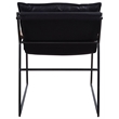 ACME Luberzo Top Grain Leather Upholstered Accent Chair in Distress Expresso