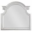 ACME Florian Wooden Arched Frame Mirror with Beveled Edge in Antique White