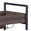 ACME Jerrick Wooden Serving Cart with 2 Shelves in Walnut and Black