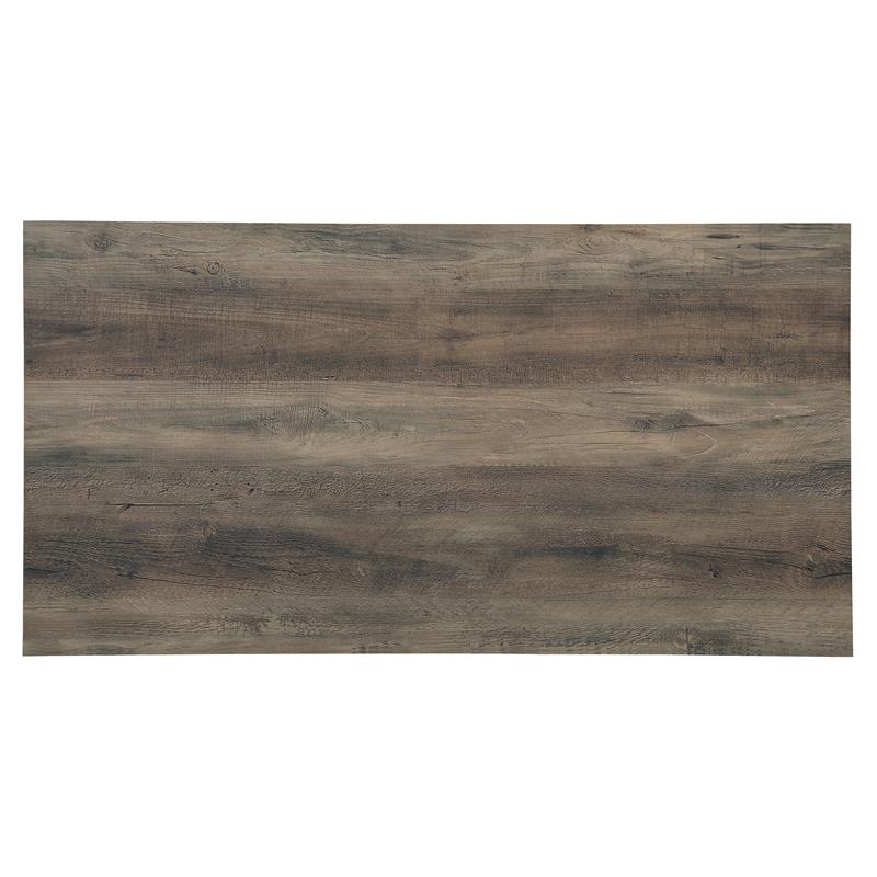 ACME Homare Wooden Coffee Table with Storage in Rustic Oak and Black