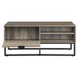 ACME Homare Wooden Coffee Table with Storage in Rustic Oak and Black