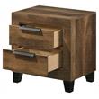 ACME Morales Wooden Rectangular Nightstand with 2 Drawers in Rustic Oak