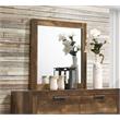 ACME Morales Square Dresser Mirror with Wooden Frame in Rustic Oak