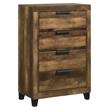 ACME Morales Wooden Rectangular 4-Drawer Chest with Metal Handle in Rustic Oak