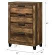 ACME Morales Wooden Rectangular 4-Drawer Chest with Metal Handle in Rustic Oak