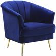 ACME Eivor Velvet Upholstered Chair in Blue