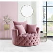 ACME Zunyas Accent Chair with Swivel in Pink Velvet