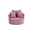 ACME Zunyas Accent Chair with Swivel in Pink Velvet