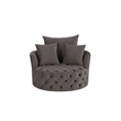 ACME Zunyas Accent Chair with Swivel in Gray Velvet