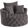 ACME Zunyas Accent Chair with Swivel in Gray Velvet