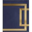 ACME Virrux Velvet Upholstery Chair with 2 Pillows in Blue and Gold