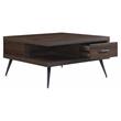 ACME Harel Wooden Coffee Table with Storage Drawer and Metal Legs in Walnut