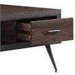 ACME Harel Wooden Coffee Table with Storage Drawer and Metal Legs in Walnut
