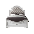 ACME Florian Tufted Upholstered Queen Panel Bed in Antique White
