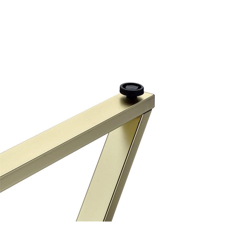 ACME Coleen 2-Drawer Wooden Vanity Desk in Black and Brass
