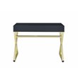 ACME Coleen 2-Drawer Wooden Vanity Desk in Black and Brass