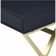 ACME Coleen 2-Drawer Wooden Vanity Desk in Black and Brass