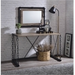 ACME Jodie Console Table in Rustic Oak & Black Finish