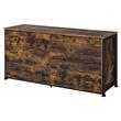 ACME Juvanth 6 Drawers Wooden Dresser with Metal Legs in Rustic Oak and Black