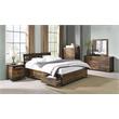 ACME Juvanth 6 Drawers Wooden Dresser with Metal Legs in Rustic Oak and Black