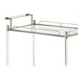 ACME Cirro Serving Cart with Metal Frame in Antique Mirror and Wire Brass