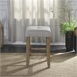 ACME Charnell Faux Leather Counter Height Stool in Gray and Oak Set of 2
