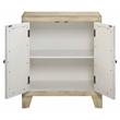 ACME Nalani Wooden Console Table with 2 Mirrored Doors in Antique White