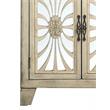 ACME Nalani Wooden Console Table with 2 Mirrored Doors in Antique White