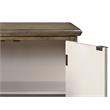 ACME Orana Wooden Engraved Leaf Design Console Table with 4 Doors in Oak