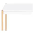 ACME Otrac Square Wooden Top End Table with Tube Legs in White and Gold