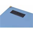 ACME Midriaks Wooden Top Writing Desk with USB Port in Navy Blue and Gold