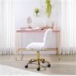 ACME Midriaks Wooden Top Writing Desk with USB Port in Pink and Gold