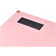 ACME Midriaks Wooden Top Writing Desk with USB Port in Pink and Gold