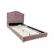 ACME Reggie Twin Bed in Pink Fabric