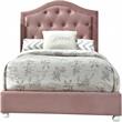 ACME Reggie Twin Bed in Pink Fabric