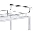 ACME Inyo Metal Frame Serving Cart with Shelf in Clear and Chrome
