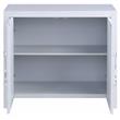ACME Cicero Wooden Rectangular Console Table with 2 Doors in Platinum