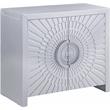 ACME Cicero Wooden Rectangular Console Table with 2 Doors in Platinum