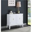 ACME Clem 2 Doors Wooden Console Table with Tapered Leg in White