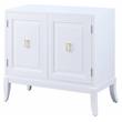 ACME Clem 2 Doors Wooden Console Table with Tapered Leg in White