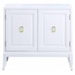 ACME Clem 2 Doors Wooden Console Table with Tapered Leg in White