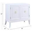 ACME Clem 2 Doors Wooden Console Table with Tapered Leg in White