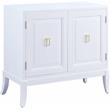 ACME Clem 2 Doors Wooden Console Table with Tapered Leg in White