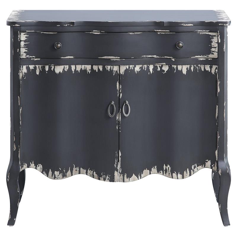 ACME Deianira 2 Doors Wooden Console Table with Storage Drawer in Antique Gray