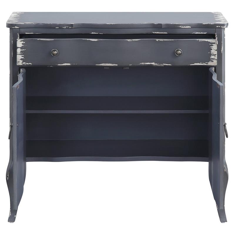 ACME Deianira 2 Doors Wooden Console Table with Storage Drawer in Antique Gray