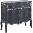 ACME Deianira 2 Doors Wooden Console Table with Storage Drawer in Antique Gray
