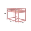 ACME Gaston II Twin Loft Bed in Pink Finish