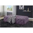ACME Qokmis Button Tufted Velvet Upholstered Rectangular Ottoman in Purple